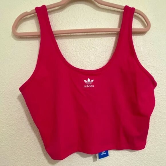 adidas Tops - Adidas Tank Top Bralette Pink Sz Xl Sport Bra Athletic Comfort